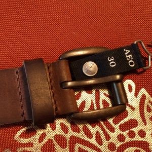 Brown AEO leather belt